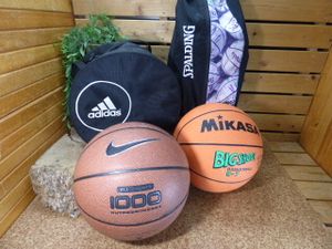 め481.バスケットボール2点 7号 ボールケース バッシュケース MIKASA NIKE