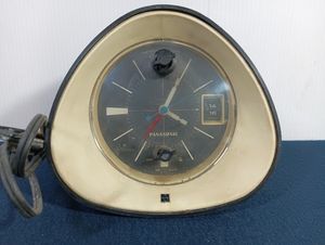 z2017 ジャンク National タイミィQ RC-1091 ラジオ付き 置時計 昭和レトロ アンティーク