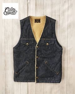 COOTIE/クーティー/キャトルマンベスト/デニムボアベスト/肉厚/胸ピスネーム/ブランドロ