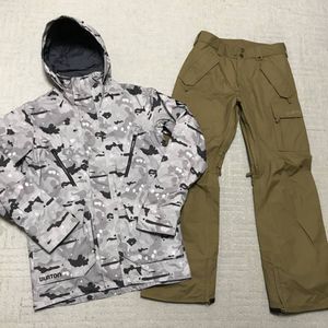 超美品◆1回使用のみ◆上下セット◆BURTON Sサイズ カモフラ ジャケット パンツ メンズ