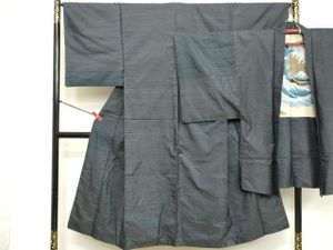 平和屋着物■男性　本場大島紬　アンサンブル　長羽織　80亀甲　総詰め　正絹　逸品　DAB