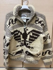 【ヴィンテージ】LONGHOUSE ロングハウス　カウチンセーター ニットジャケット カナダ製