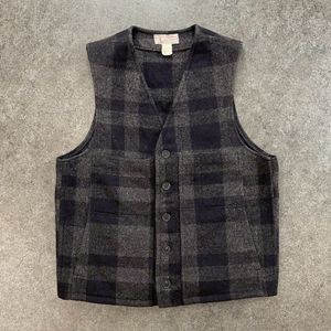 USA 90s Vintage FILSON フィルソン マッキーノ ウール ベスト ウール 100% チェック柄