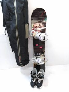 △サロモン+ バートン レディース スノーボード4点セット SALOMON WONDER 139cm CITIZEN
