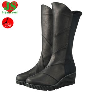 送料300円(税込)■fh181■ＪＳハートレーベル 姫路レザー バックストレッチ ウェッジブー