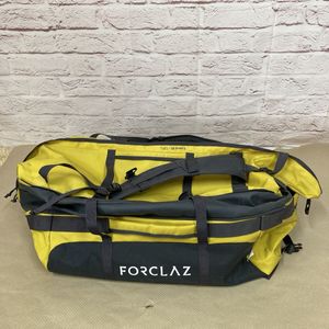 デカトロン FORCLAZ フォルクラ リュック 80-120L 大容量ダッフルバッグ 黄黒 登山 トレ