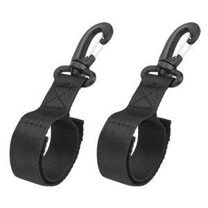 パドルホルダー 2個セット ベビーカー掛けフック スイベルフック付 高耐久 軽量ナイロン