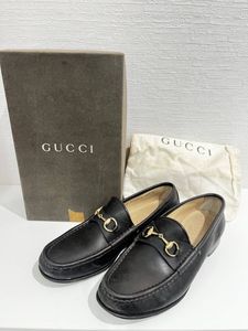 GUCCI グッチ ローファー ホースビット ローファー レディース 靴 ブラック 黒 箱付き 中