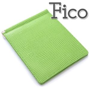 新品 Fico フィーコ エフリザードシー レザー マネークリップ 札入れ グリーン 【K22232