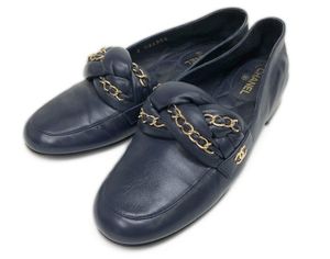 CHANEL シャネル マトラッセ チェーン ローファー G32955 ラムスキン レディース 39 1/2C