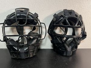 野球 キャッチャーマスク 2点セット JSBB公認 SSI製 ブラック 中古品