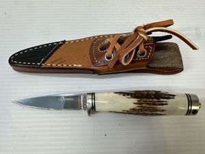 【美品】シマノ ヒロ ナイフ SHIMANO ATS-34 カスタム スタッグ ナイフ ケース付 アウト