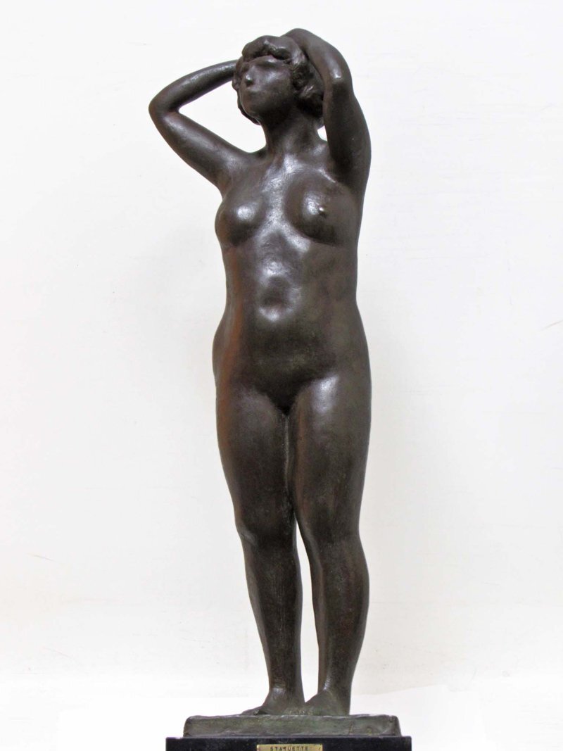 GINZA絵画館】高田博厚 ブロンズ彫刻像「裸婦立像」1981年作