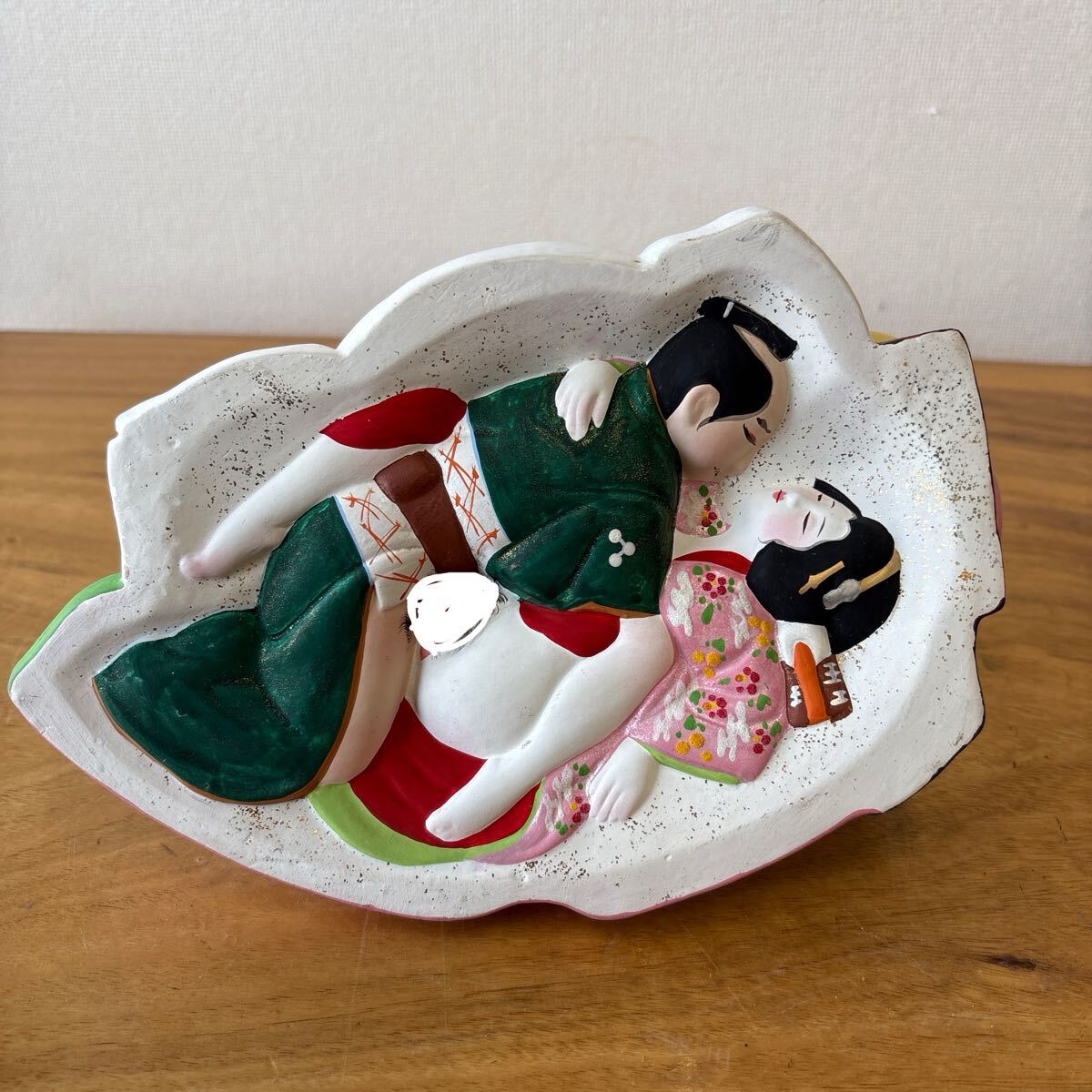 珍品】春画人形 艶人形 裏絵 隠し絵 陶器人形 美人からくり 置物(陶磁