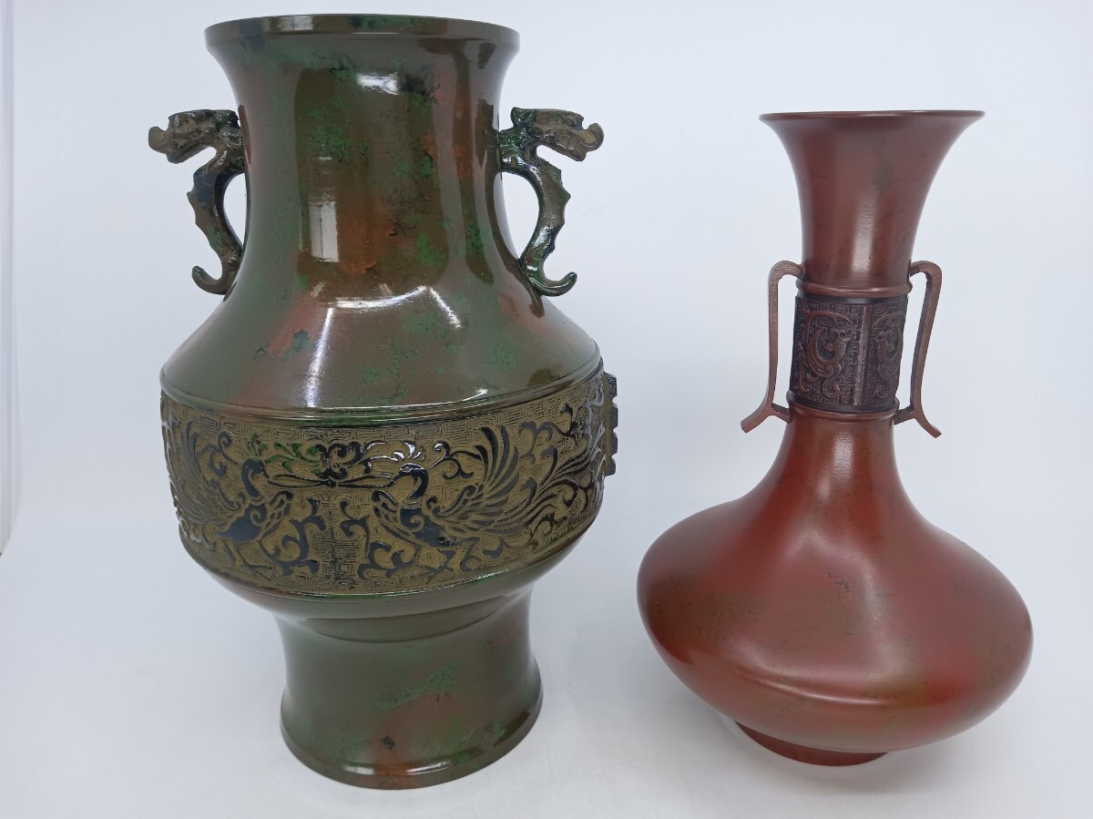 【値下げ】真峰 鋳銅花瓶 高さ31cm 値下げ】真峰 鋳銅花瓶 高さ31cm 【公式通販】