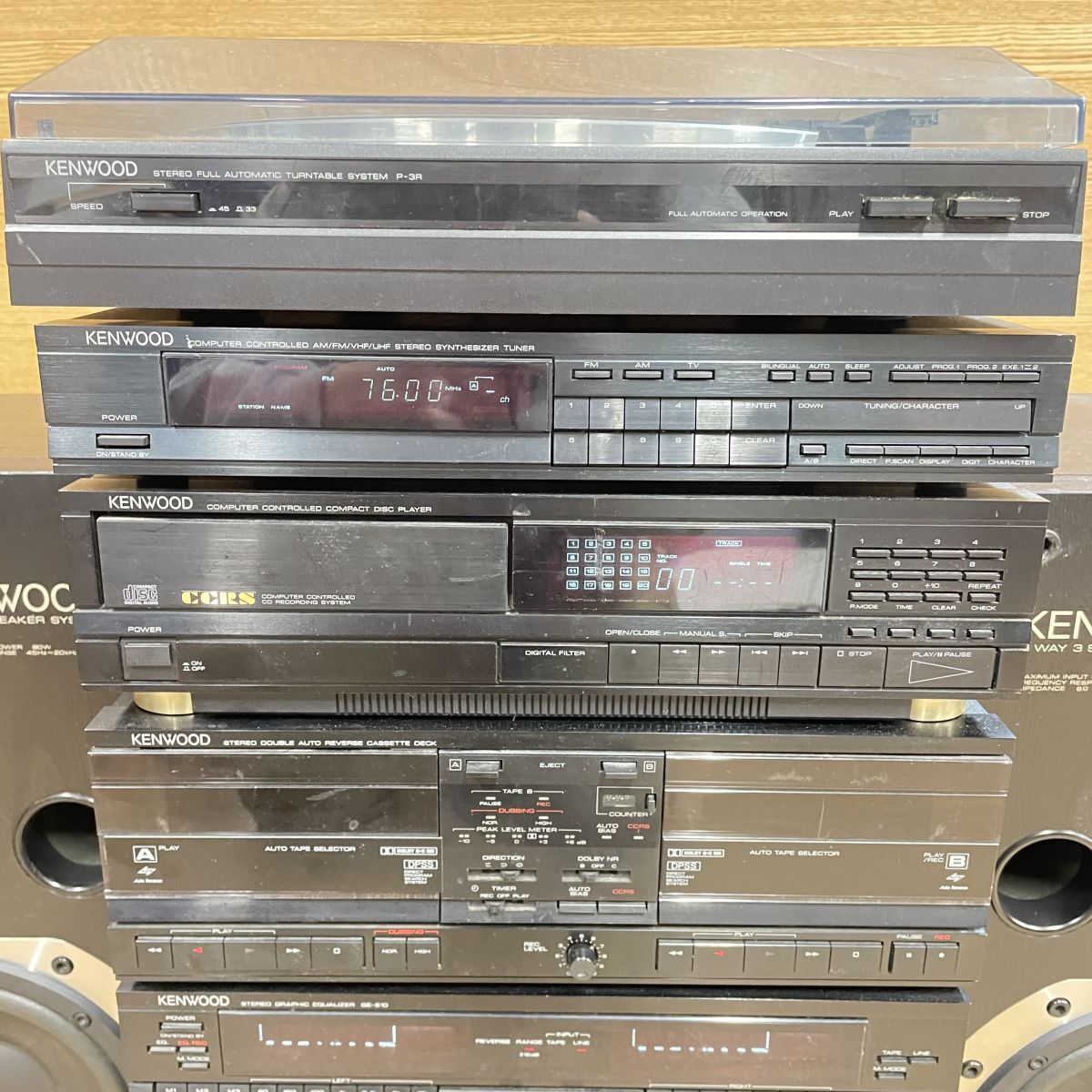 s16/16w105☆1000円～☆KENWOOD コンポ P-3R DP-5R X-5WR GE-810 A-3R