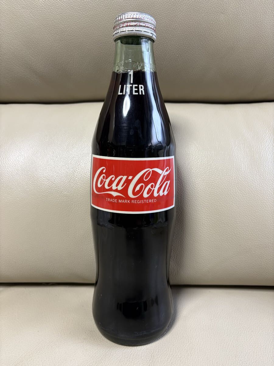 Coca-Cola コカコーラ 瓶 1リットル 未開封 赤ラベル 当時物 昭和