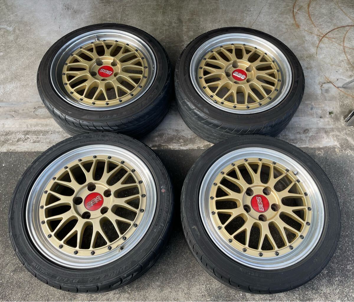 BBS LM ゴールド 17×7j／17×8j 5穴 PCD114.3 タイヤホイールセット 4本