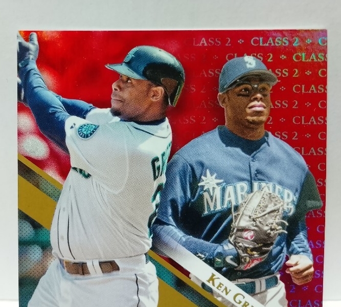 ケン　グリフィー jr 試合使用　ジャージ　パッチ　カード 02/55 46/50】Ken Griffey Jr 2019 Topps Gold Label Class2 Red /50 ケン