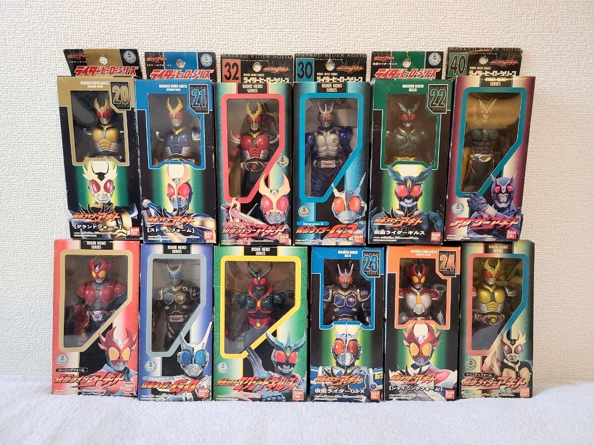 ライダーヒーローシリーズ　仮面ライダーアギト 12種　ソフビ 仮面ライダーアギト ソフビ 旧ライダーヒーローシリーズ 12体セット