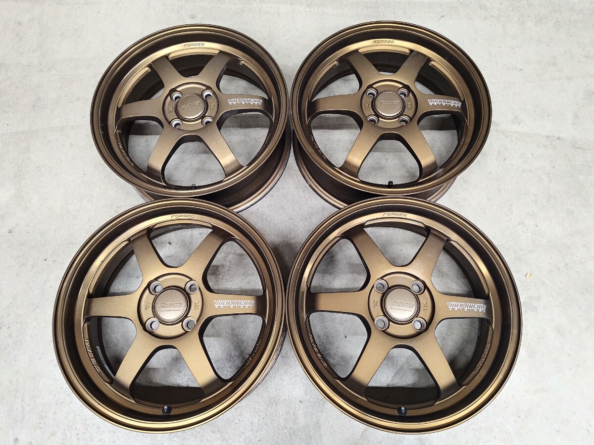 RAYS レイズ TE37 KCR 16インチ5.5J 4穴 PCD100 +45 アルミ ホイール 4