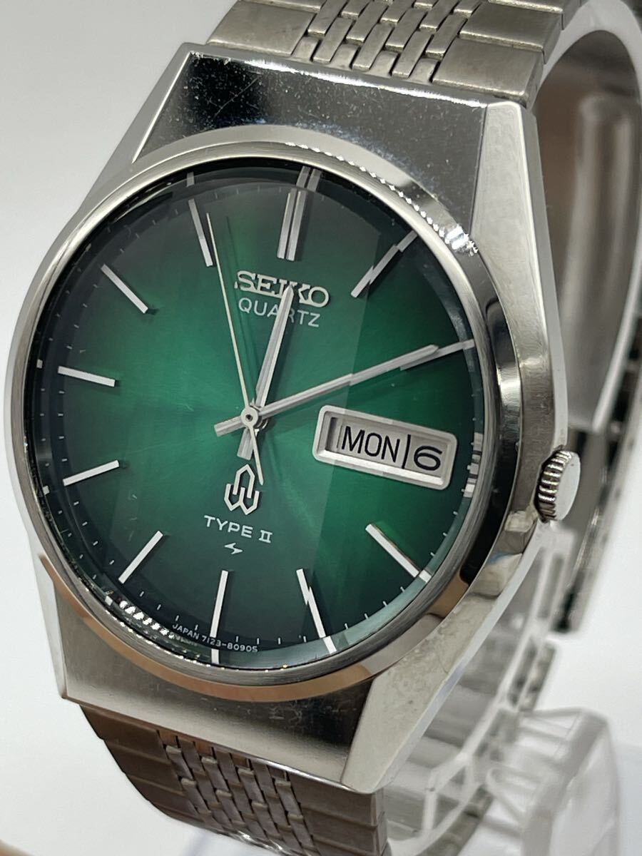 1円〜 希少【未稼働】SEIKO セイコー TYPE Ⅱ タイプ2 グリーン文字盤