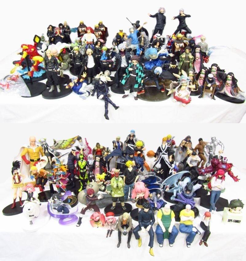 呪術　ジョジョ　ナルト　ヒロアカ　ドクターストーンなどフィギュアまとめ売り 1円スタート 少年系裸フィギュア 約110体まとめ売り 呪術廻戦 ヒロアカ