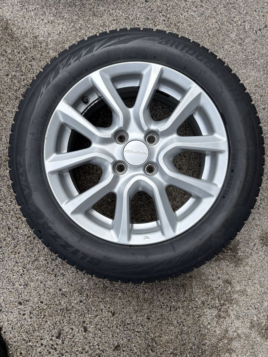 Modulo 15インチ アルミホイール&タイヤ/2セット ホンダ純正 Modulo 15インチ 6J +50 PCD100 4H ＆ 2021年製 BS