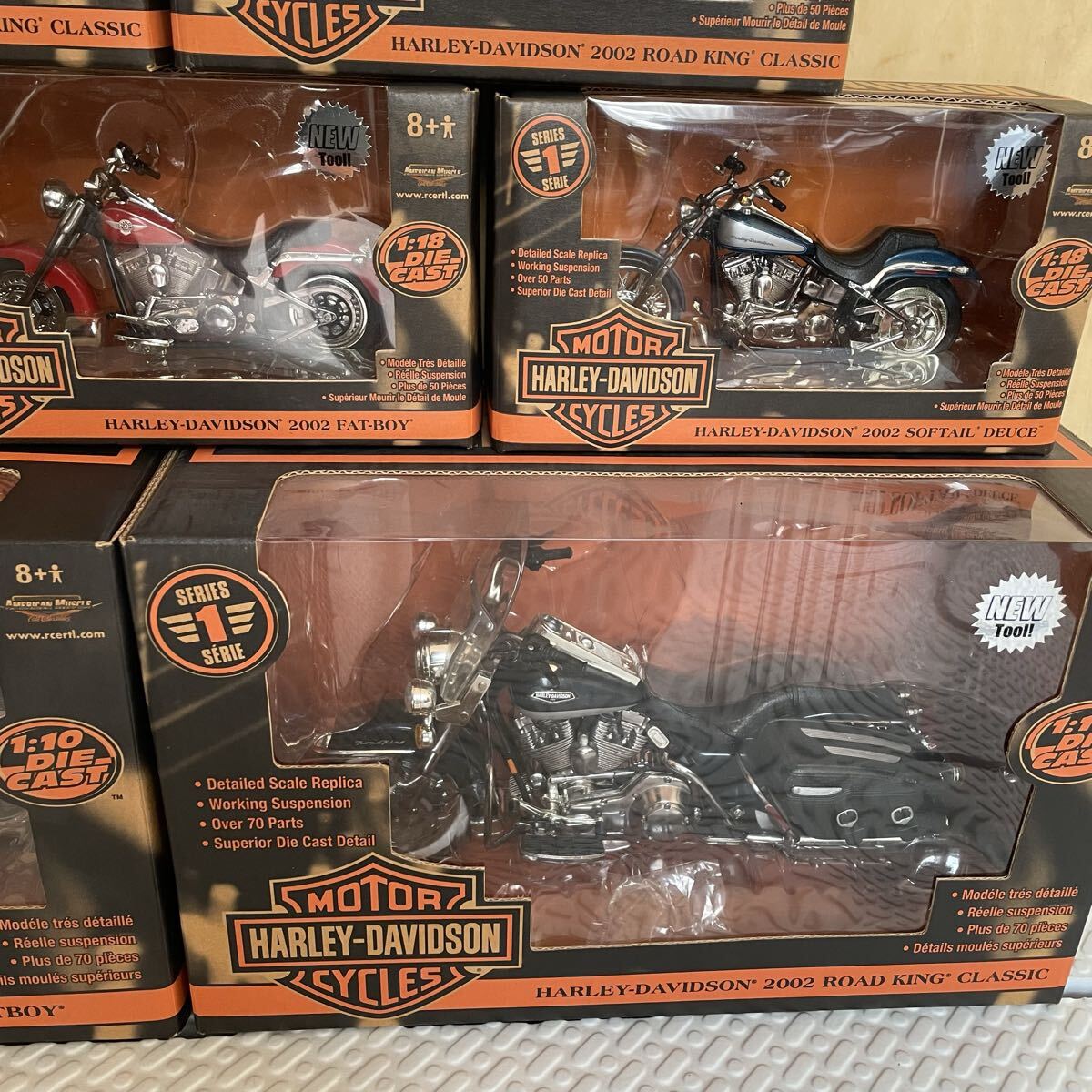 HARLEY-DAVIDSON ハーレーダビッドソン 1/10 1/18 9台 フィギュア