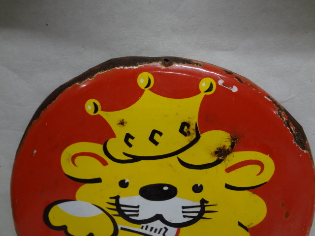 当時物 ライオン歯磨き ホーロー看板 昭和レトロ 戦前(看板)｜売買され