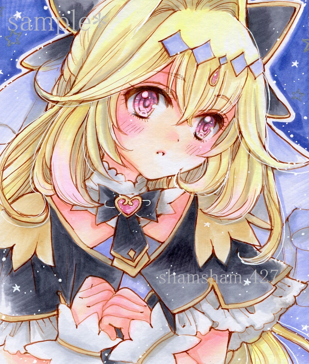 同人手描きイラスト☆名探偵プリキュア！☆キュアアルカナ・シャドウ