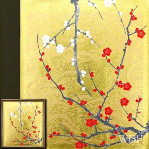 美術品 //小林古径/紅白梅図/布袋屋掛軸HI-394