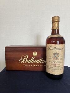 空瓶 Ballantine's バランタイン30年 ウイスキー スコッチ 木箱 空き箱
