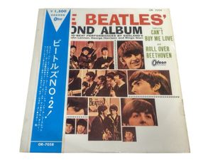 170位 □445【赤盤/当時物水色帯付】ビートルズ セカンド・アルバム ビートルズNO.2! LP OP-705