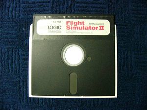 ◆APPLE II ゲームソフト 「Flight Simulator II」　メール便可_1
