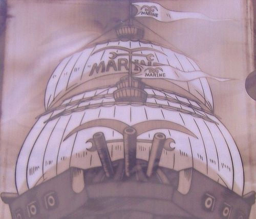 ▽海軍船のクリアファイル■景品ワンピースONEPIECE非売品MARINE_1