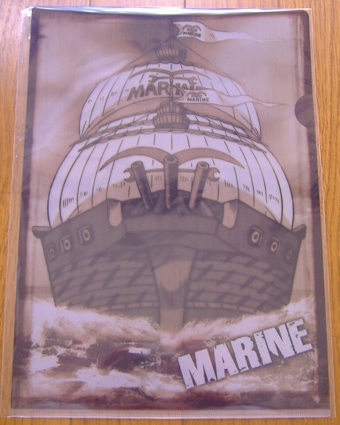 ▽海軍船のクリアファイル■景品ワンピースONEPIECE非売品MARINE_2
