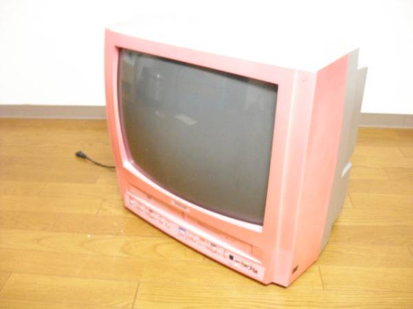 希少ピンク! SUEVE DV-20AE1 フナイ ブラウン管 VHS DVD フナイ SUEDE 20型DVD付テレビデオ DV-20AE1 動作品 04年（K4