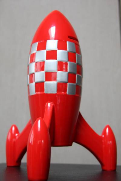 TINTIN タンタンの冒険旅行 ロケット型貯金箱 新品(貯金箱)｜売買され