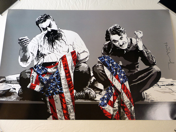 Brainwash NYCshow 限定チャップリンポスター banksy バンクシー(石 