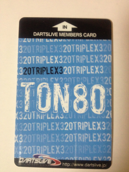 送料込み ダーツライブカード TON80 裏面 赤色(ダーツ)｜売買され