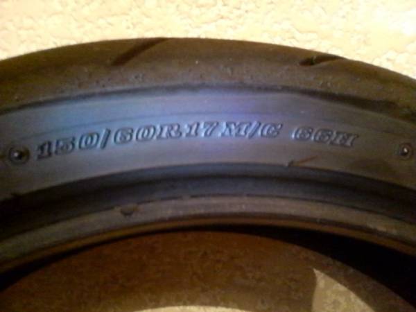 中古品 DUNLOP GPR α-10 150/60 R17 M/C 66H リアタイア_3