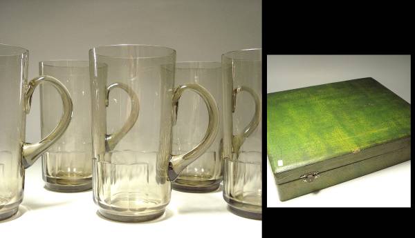 k 皇室御用達 カガミクリスタル ハンドカット 手付グラス 六客_1