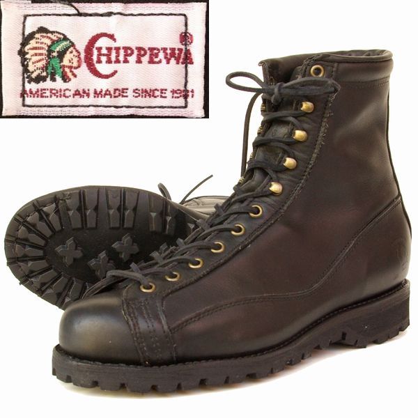 yk]極上Chippewaチペワ91018モンキーブーツ白タグ9.5EEセッター(チペワ 