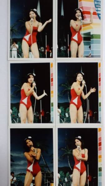 ⭐︎浜田朱里生写真⭐︎ 浜田朱里◇水着◇生写真◇8枚◇1981年◇豊島園◇当時物◇№331(写真