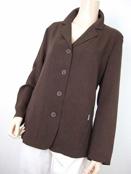 G*新品同様★トピーズ★濃茶★シンプルジャケット★大きいサイズ