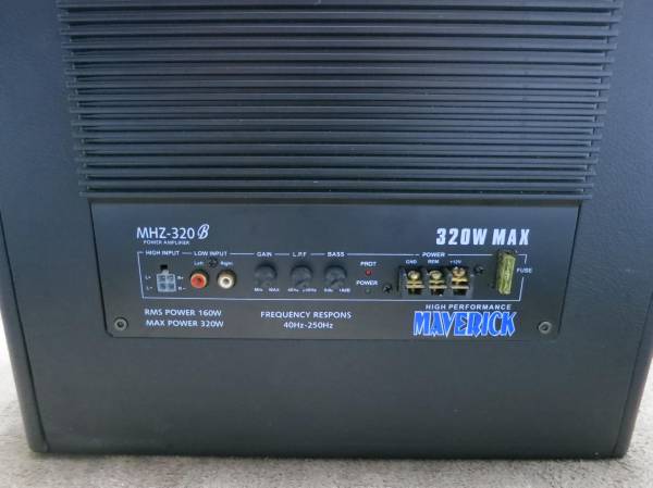 MHZ-320 アンプ付き ウーハー320w maverick focal 12インチ 