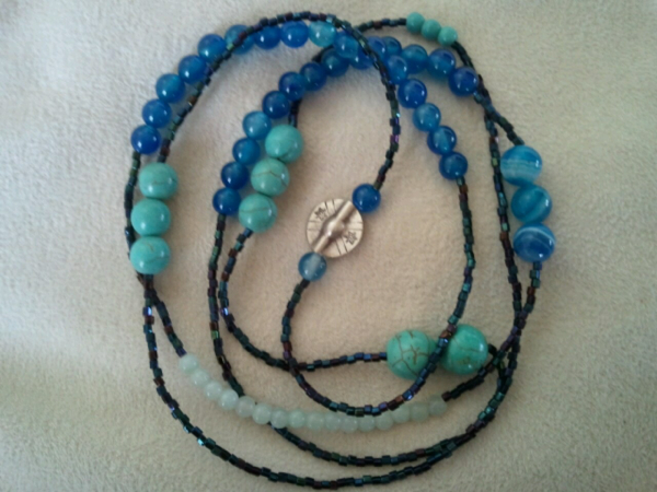 ヒロシマグラス・天然石のIネックレス☆Sarah Maggie_3