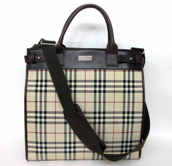 バーバリー 2Way ショルダートートバッグ ノバチェック 返金保証