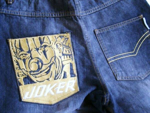 大きいサイズJOKERジョーカーピエロゴールド刺繍W40 102ｃｍ